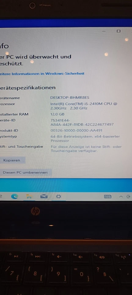 Notebook/Laptop HP Pavilion G6-1026eg - Core i5 - Disco duro de 1 TB - 12 GB de RAM Windows 10 - Imagen 3 de 4