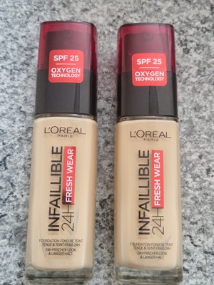 2 x ROSE SAND - LOREAL INFALLIBLE LIQUID FOUNDATION No 180 - KOSTENLOSE LIEFERUNG 