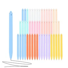 Bulk Pens -50-Pack Black Ink Pens - 1.0mm Medium Nib, Smooth Writing Non-Blee...