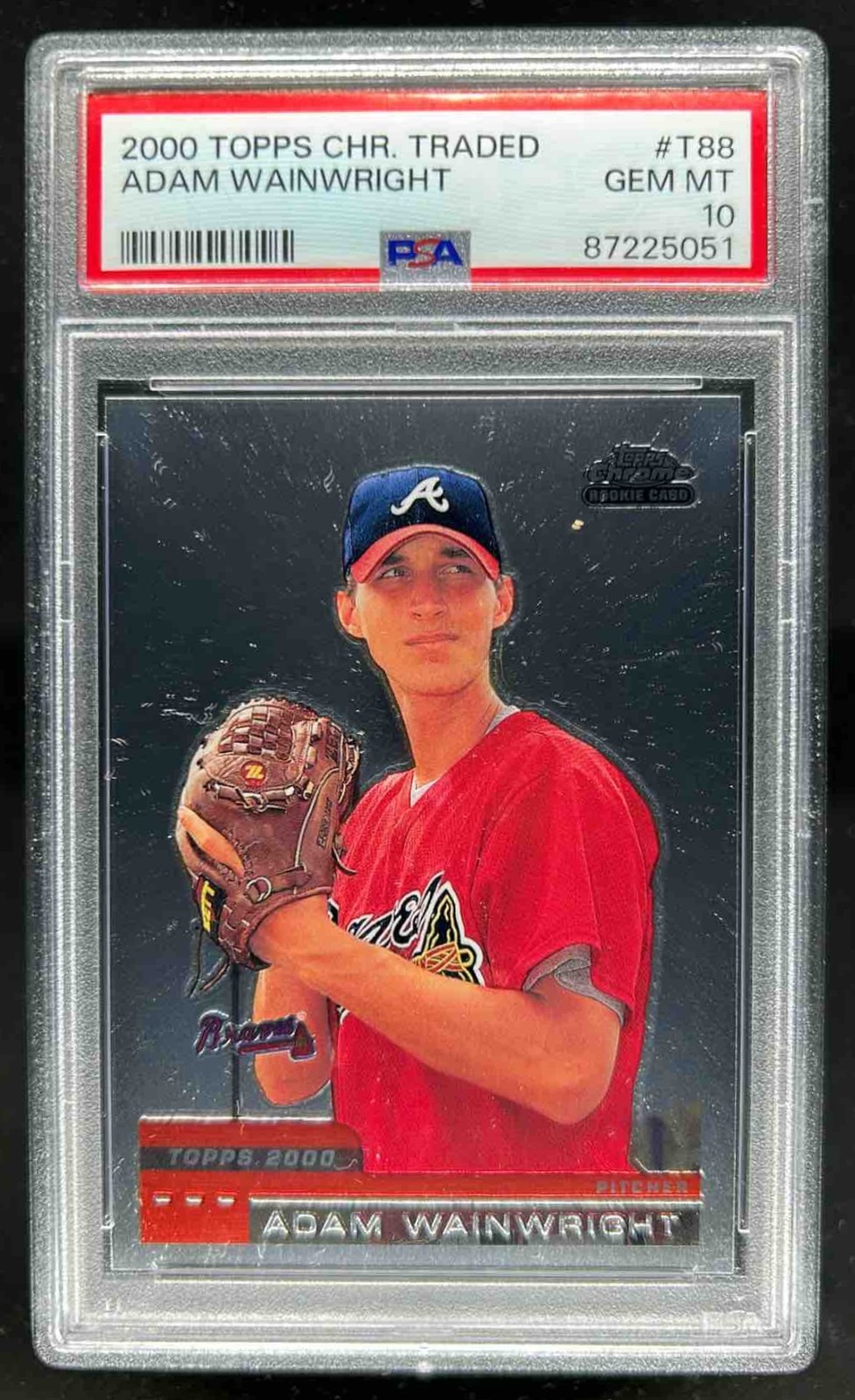 2000 Topps Chrome Traded & Rookies Adam Wainwright Rookie RC #T88 Braves PSA 10