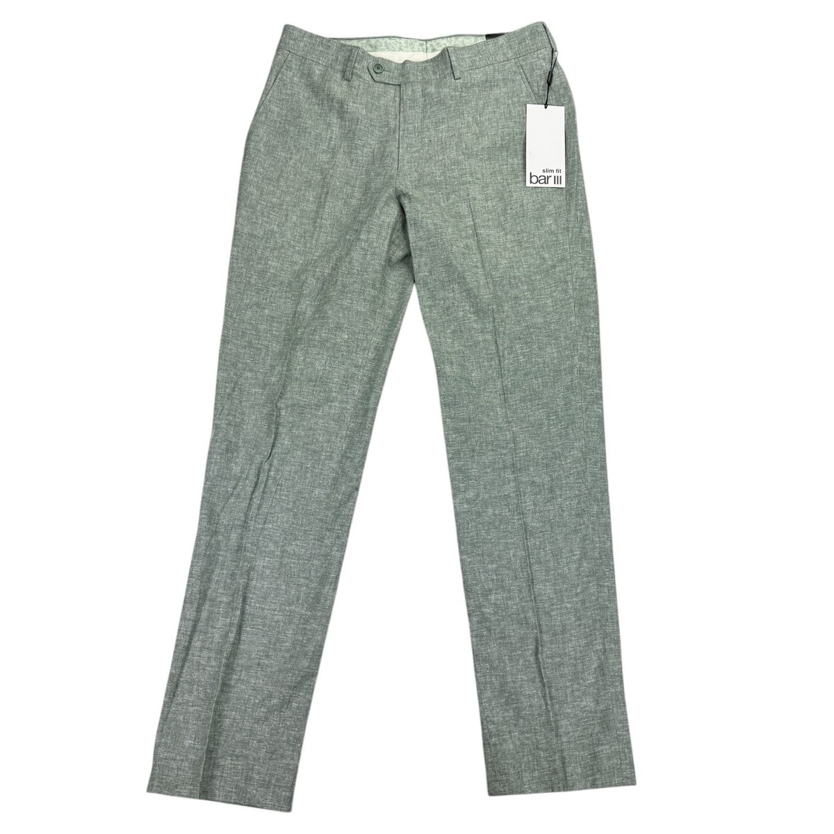 Bar III Mens Slim Fit Linen Cotton Stretch Suit Pants Light Green 32x32 | eBay Bar III Mens Slim Fit Linen Cotton Stretch Suit Pants Light Green 32x32 | eBay