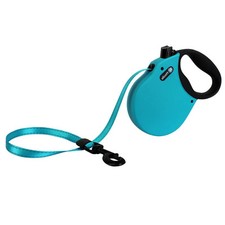 Alcott Adventure 16  Retractable Leash For Dogs Up To 45lbs Wide Flat Belt-Blue