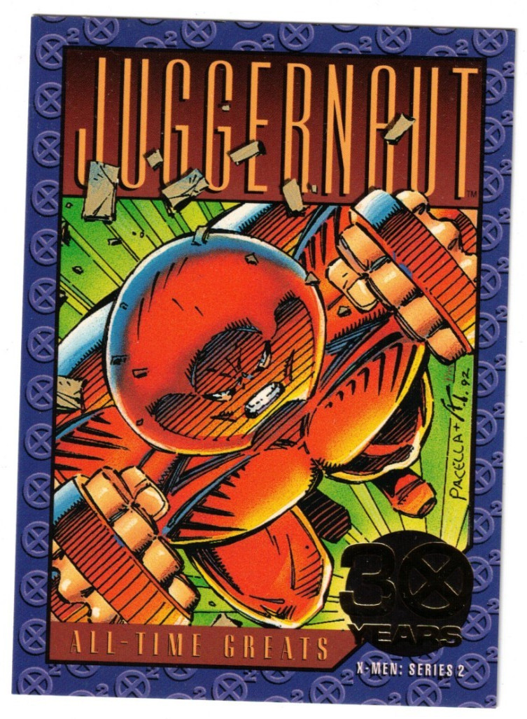 1993 MARVEL X-MEN SERIE 2 JUGGERNAUT #G-3 30 YEARS ALL TIME GREATS LP