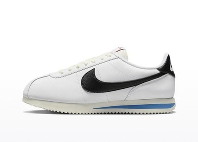 Size 8.5 - Nike Cortez White Black Blue Women Size No Lid