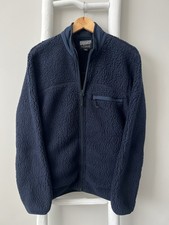 J Crew Polartec Sherpa Fleece Jacket Blue Nordic Full Zip Men s L Outdoor Hiking