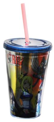 Fairy Tail Holographic Foil 16oz Travel Cup Carnival Tumbler Just Funky