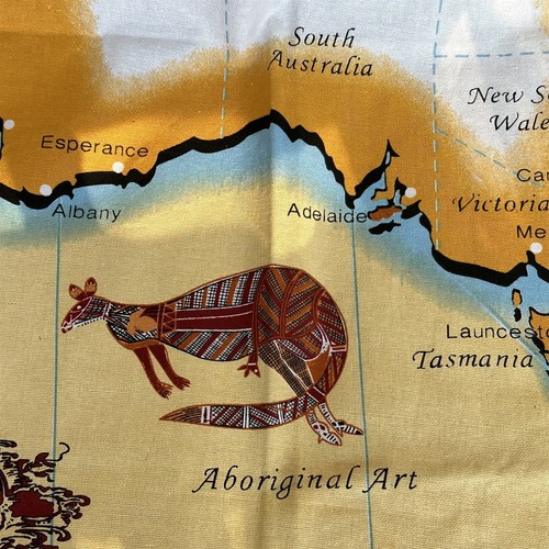 Tapiz grande para mapa de Australia recuerdo turístico algodón colorido - Imagen 7 de 9