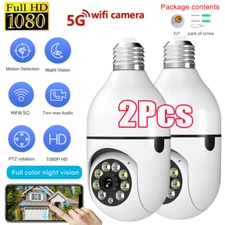 360° 1080P IP E27 Light Bulb Camera Wi-Fi Wireless Smart Home Security IR Night