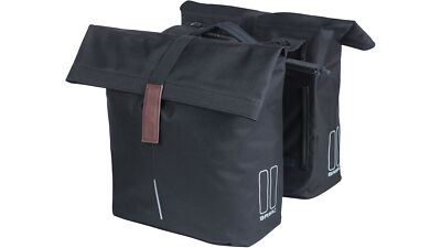 0.359.040/3 BASIL Doppeltasche City MIK schwarz mit MIK Adapterplatte
