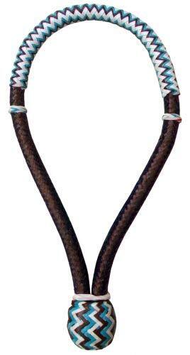 Bosal de núcleo de cuero crudo Showman de 5/8" azulado/marrón - Imagen 1 de 1