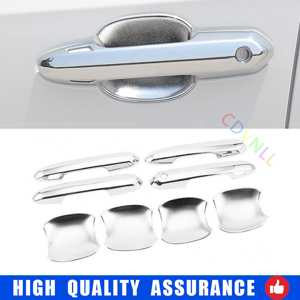 Fit For Toyota RAV4 2019~2023 Chrome Silver Side Door Handle Bowl Frame Trim 8*