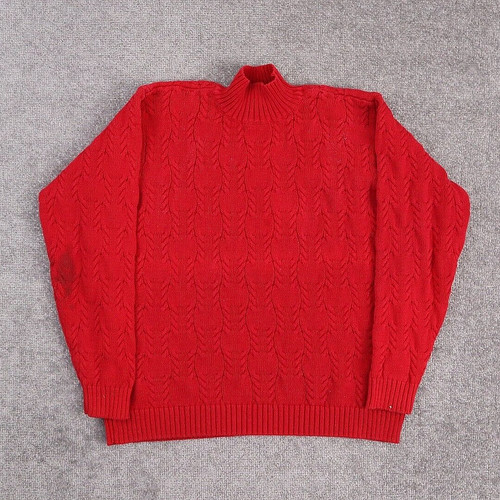 Talbots, Vintage Women's Talbots Small Red Long Sleeve Cotton Knit Sweater