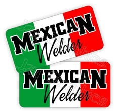 Mexican Welder Hard Hat Sticker Decal