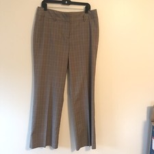 Nine & Co Nine west Woman’ Size 12 Brown  Pin Stripped Dress Pants Pull On Comfy