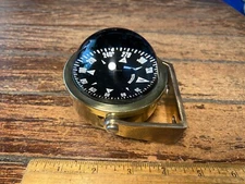 Vintage Polished Brass Ritchie Explorer Model S-15 Compass, Stateroom/cabin