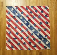 NOS Vintage MADE IN USA Americana Bandana Hanky Handkerchief 21.5" Springs Brand