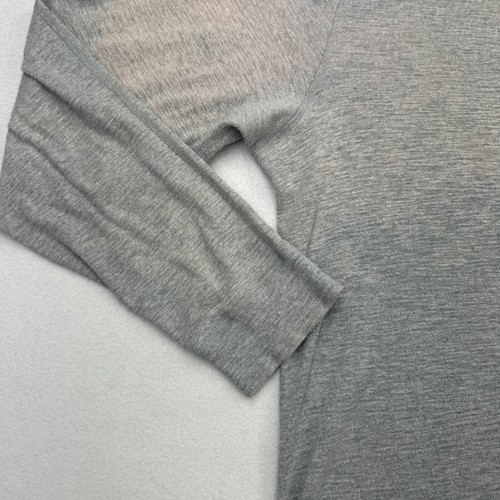 Reigning Champ Henley Shirt Mens Large Gray Long Sleeve Cotton BLEACH FLAWS - Picture 5 of 11