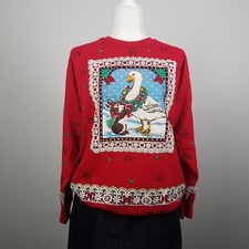 90's Vintage Puff Print Christmas Sweatshirt by Rainberry Bay Medium