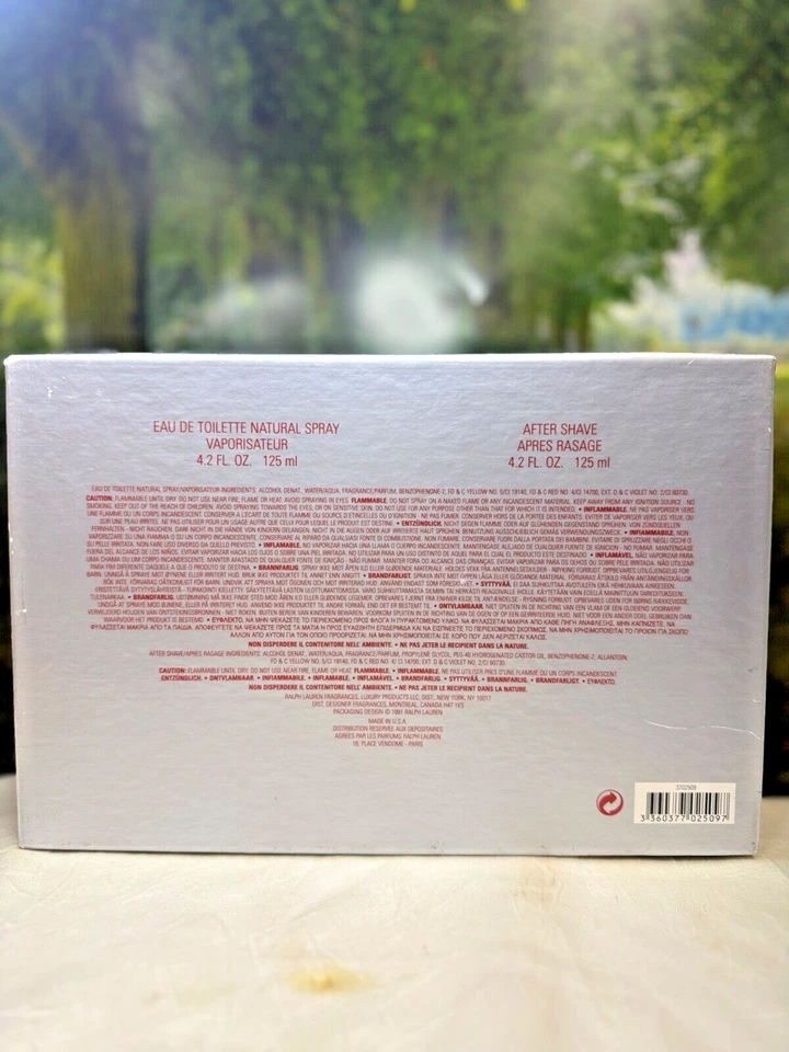 SAFARI BY RALPH LAUREN 125ML EDT SPRAY & 125ML AFTER SHAVE SPLASH (NEW WITH BOX) - Image 4 of 4