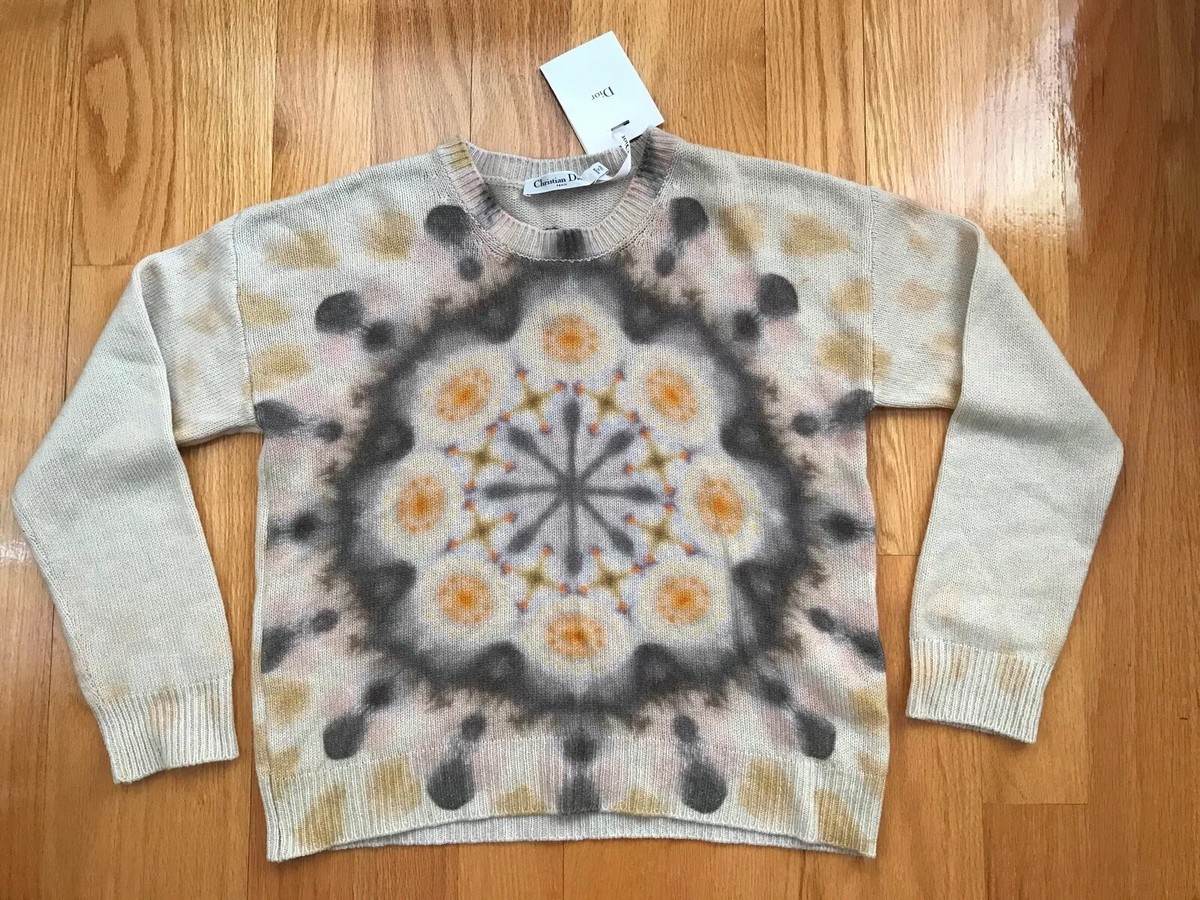 NWT Christian Dior Fantaisie 100% Cashmere Pullover Sweater Size