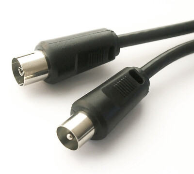 Antennenkabel Koax TV Radio Receiver schwarz koaxial doppelt geschirmt 0,2-20 m