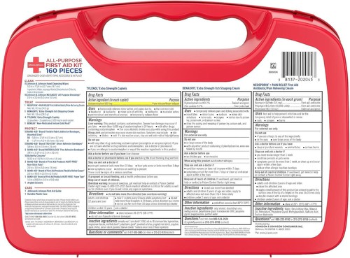 Johnson & Johnson Kit di Pronto Soccorso Portatile Compatto Multiuso per Tagli Minori, Scr - Foto 7 di 11