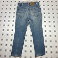 Vintage Levis 40509 0215 Jean 32x32 Blue Denim Orange Tab Made in USA Worn Light