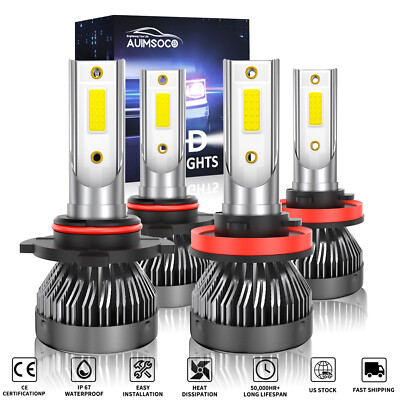 For Chrysler Pacifica Van 4-Door 3.6L 2017-2020 LED Headlight High Low Bulbs Kit