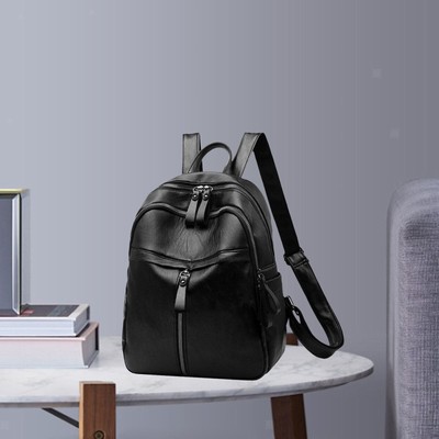 Women Backpack PU Leather Bookbag Casual Purse Small Travel School Shoulder Bag