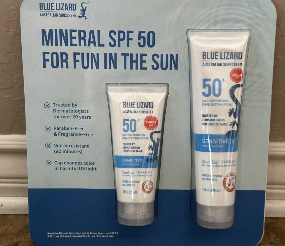 Protector solar Blue Lizard FPS 50+ protector solar mineral sensible 3 oz y 5 oz exp. 01/26 Foto 2 de 4