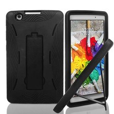 Funda resistente con soporte de doble capa para LG G PAD X 8.0 V521 (T-Mobile)