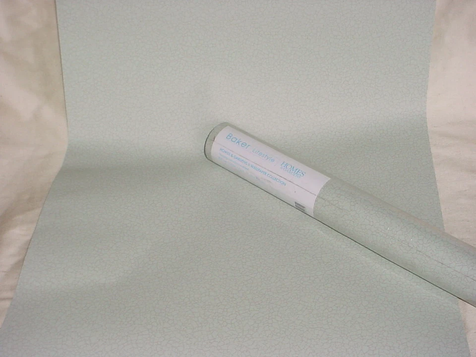 Kravet GP & J Baker PW78017 Ming Aqua Blue Silver Crackle Wallcovering Wallpaper - Image 2 of 4