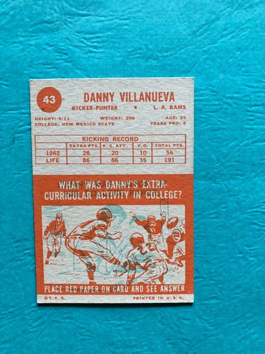 BLOW OUT SALE! $0.99 Each! Topps Football, Cards From 1960, 1961 & 1963 - 第 44/46 張圖片