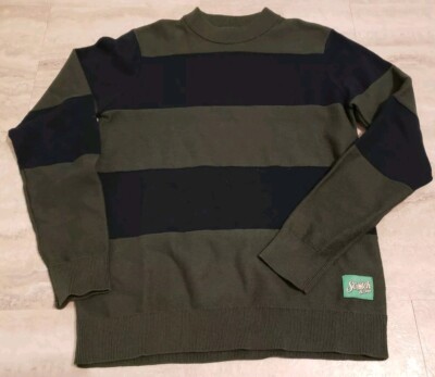 Scotch&Soda Amsterdam Boys Youth Sweater Size 14 Green Blue Stripe