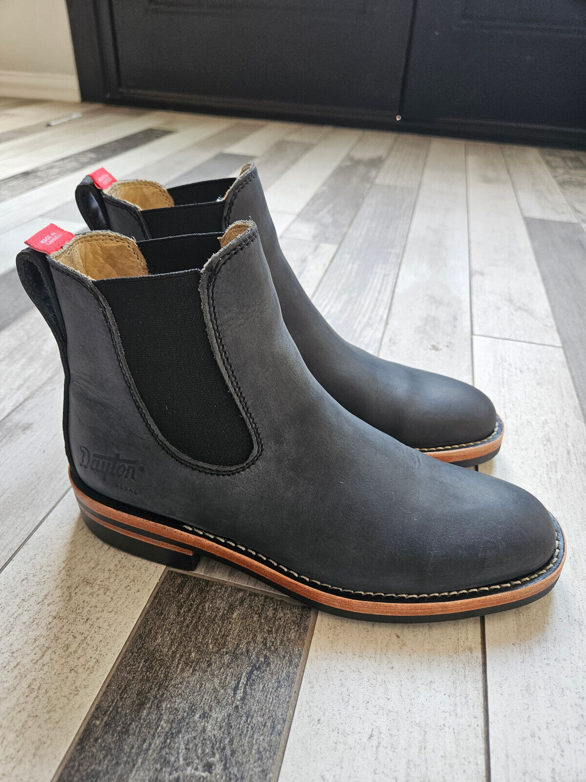 Dayton Boots, Whole Cut Chelsea , Charcoal Nubuck… - image 2