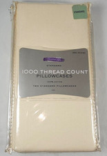 2 New Home Pillowcases Standard 20" x 32" Pair 1,000 Thread Count 100 Cotton