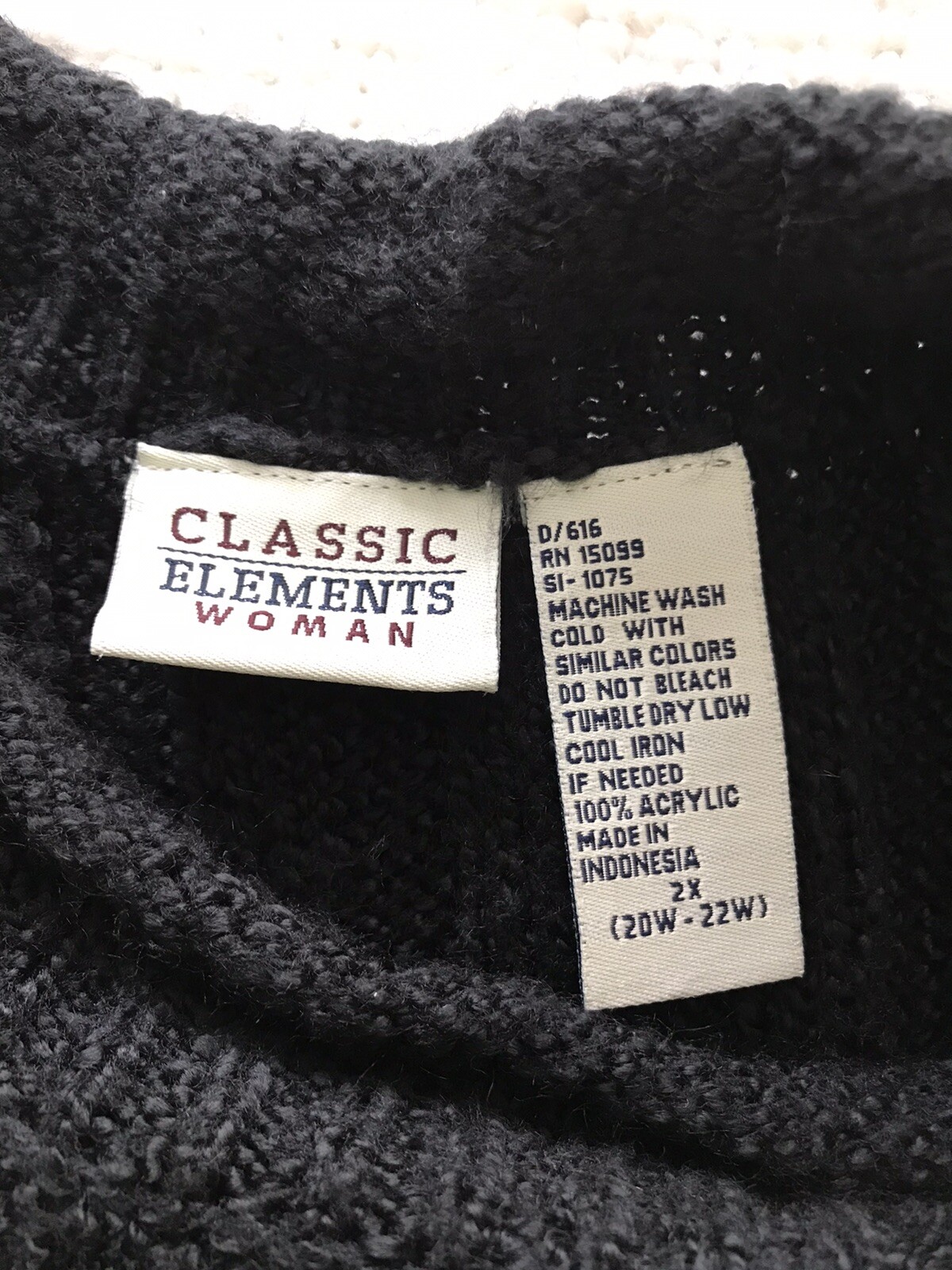 classic elements woman… black pullover sweater sz… - image 5
