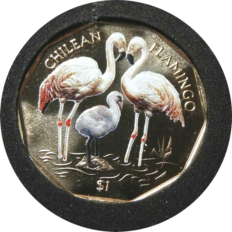 elf Br Virgin Islands 1 Dollar 2019 Chilean Flamingo Bird