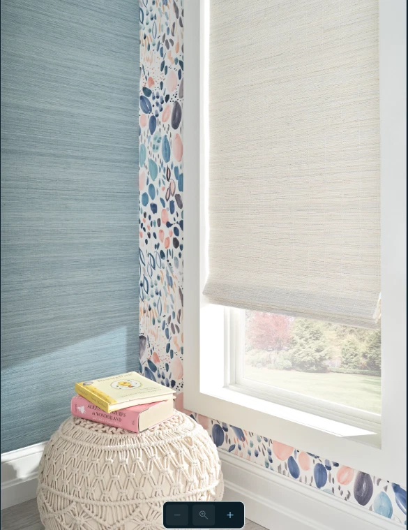 Hunter Douglas Provenance sombra de madera tejida con automatización Powerview Foto 2 de 2