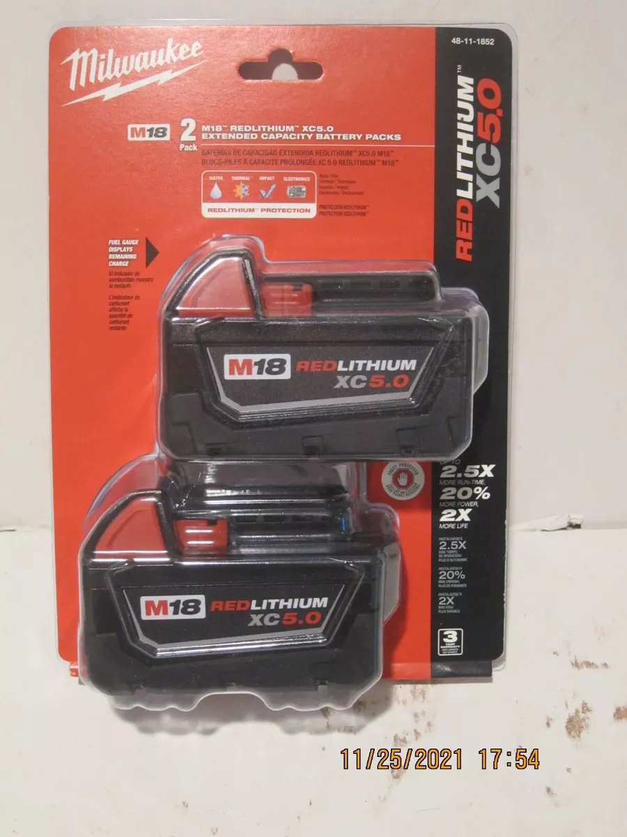 Milwaukee 2 online pack 5.0 battery