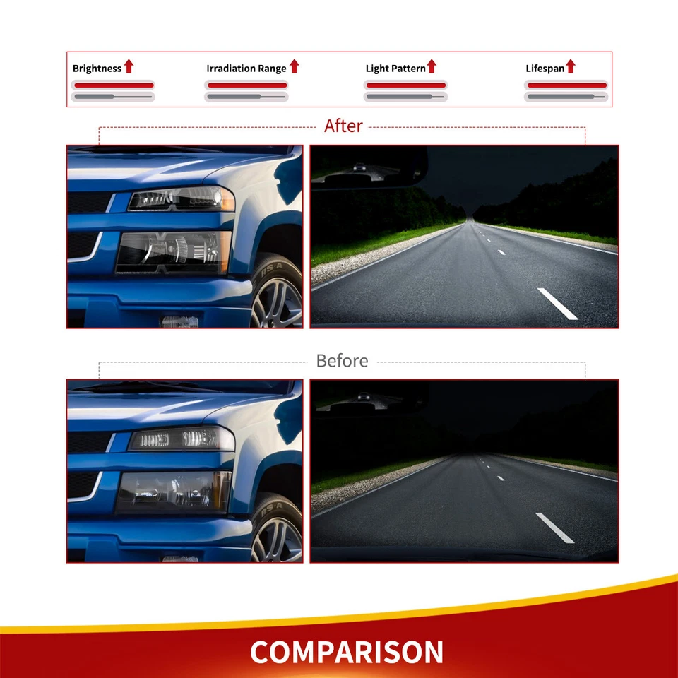 Черные фары + бампер лампы для 2004-2012 Chevy Colorado GMC Canyon фары - Изображение 3 из 4