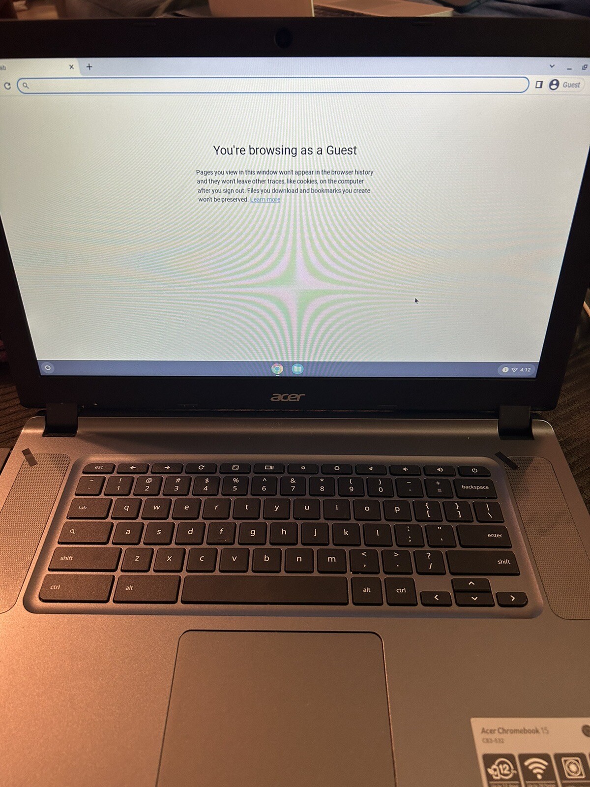 Acer Chromebook 15 CB3-532-C8DF Celeron N3060 16GB 15.6" HD Display, 4GB - Picture 2 of 4