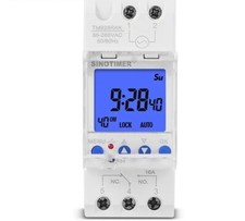 Din Rail Switch Relay Timer Digital 7 Days Time Automatic Interval 85-265V AC