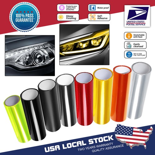 MLAHUIER Car Taillight Headlight Fog Light Light Self-Adhesive Tint Film, 12×48 - View #9