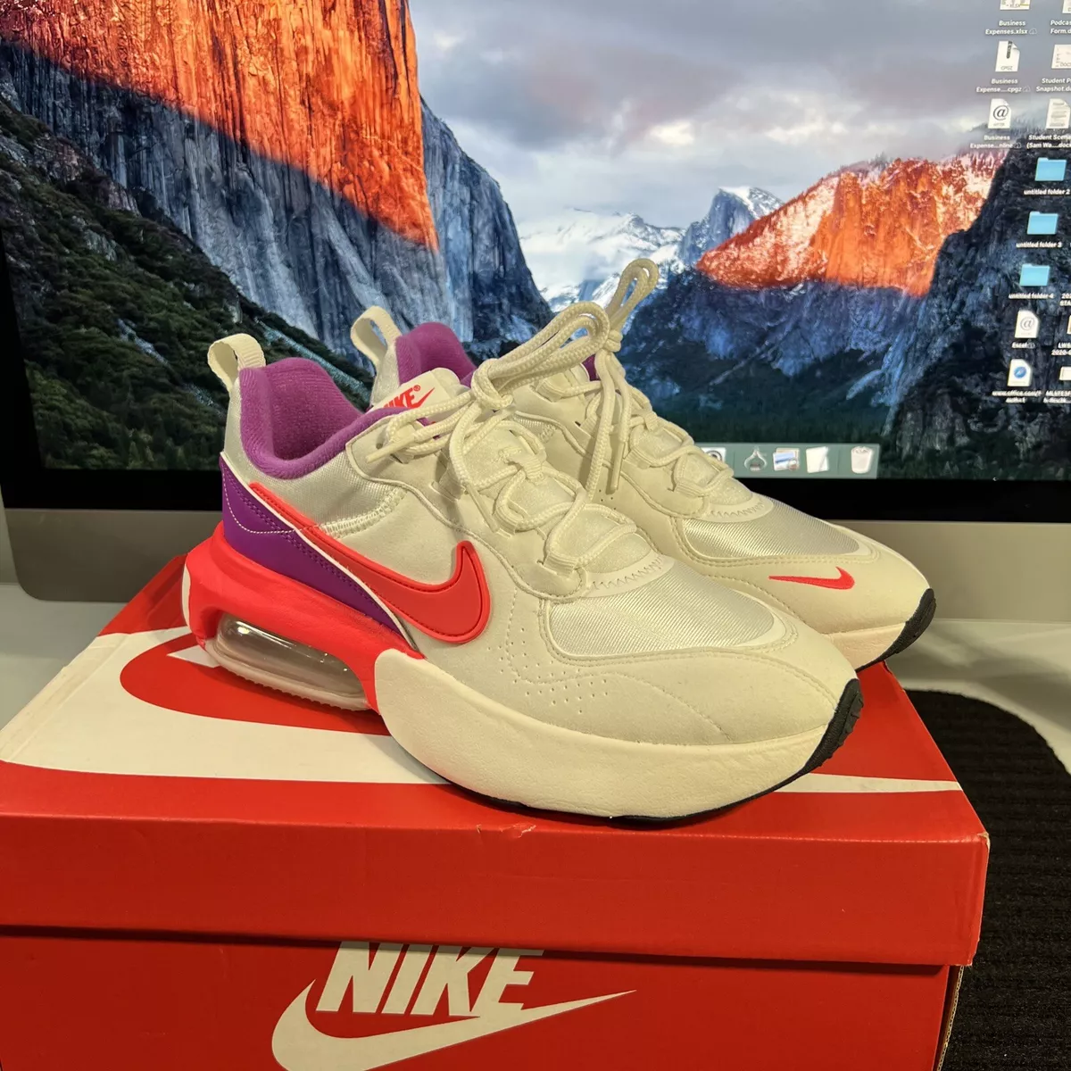 Nike Air Verona White Crimson Purple Max Shoes CZ6156-100 Women's Size 10 |  eBay