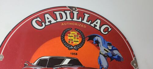 Vintage Cadillac Service Schild - Batman DC Comics Zapfsäule Teller Porzellanschild - Bild 4 von 14