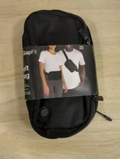 Unisex Adjustable Strap w/ Side Release Belt Bag Black D4