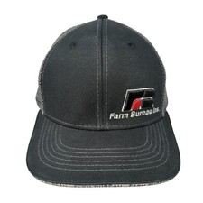 Farm Bureau Ins. Snapback Trucker Hat Black One Size Mesh Back 6 Panel