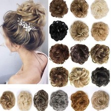 Curly Messy Hair Bun Piece Updo multicolour Scrunchie Fake Natural Bobble Hair