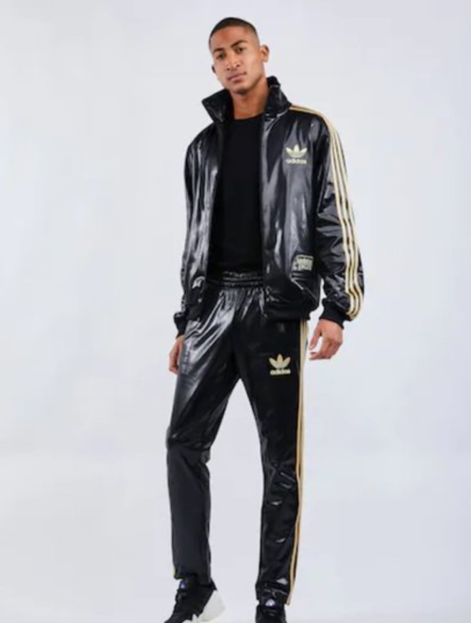 leather adidas tracksuit